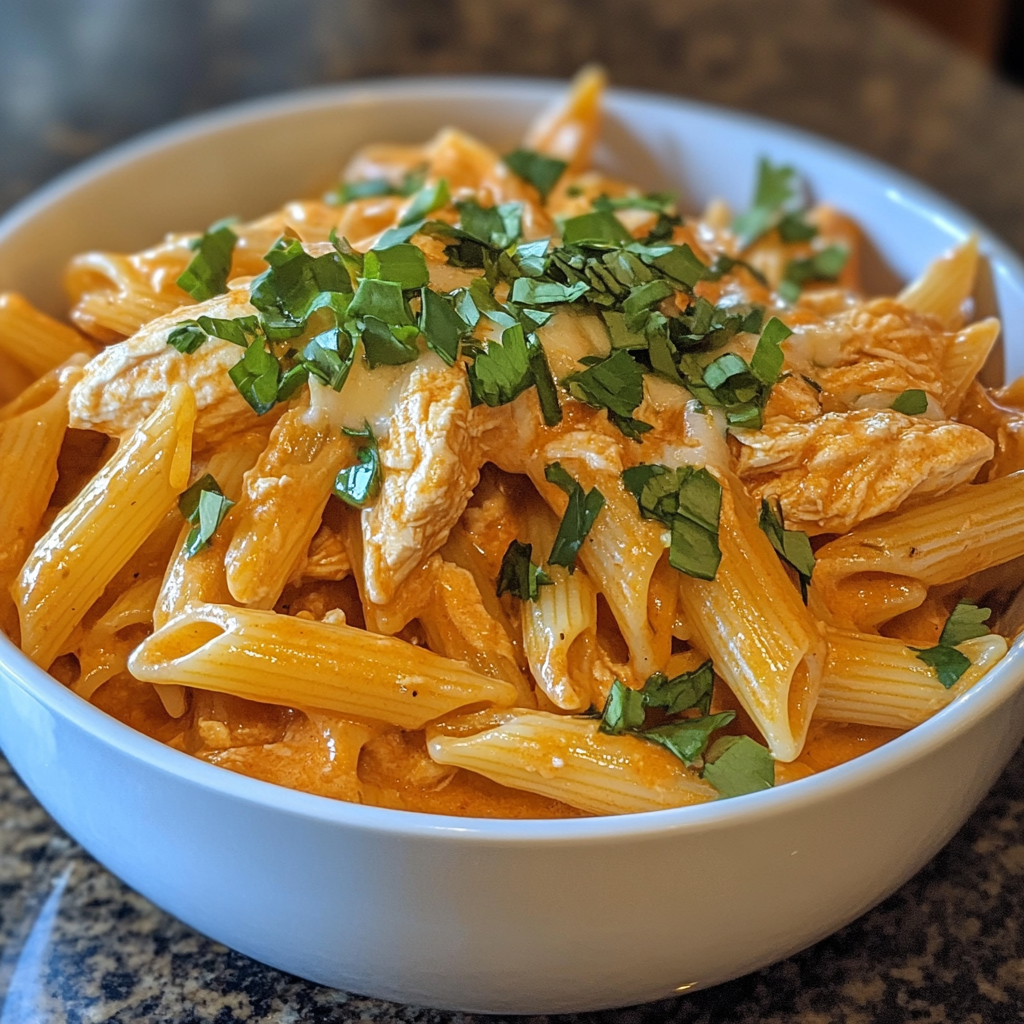 One-Pot Buffalo Ranch Chicken Penne